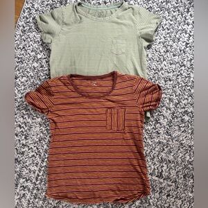Women’s Striped Cotton Spring/Summer T Shirt Bundle Size M/L